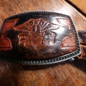 Goldwing tooled leather belt, large